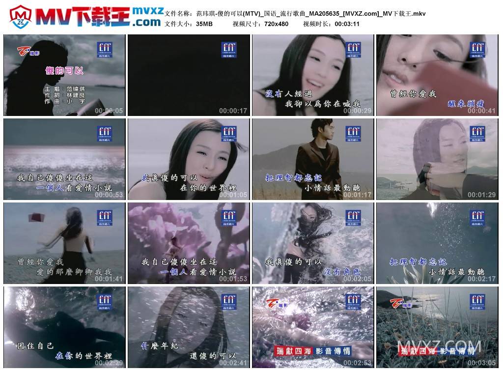 范玮琪-傻的可以(MTV)_国语_流行歌曲_MA205635